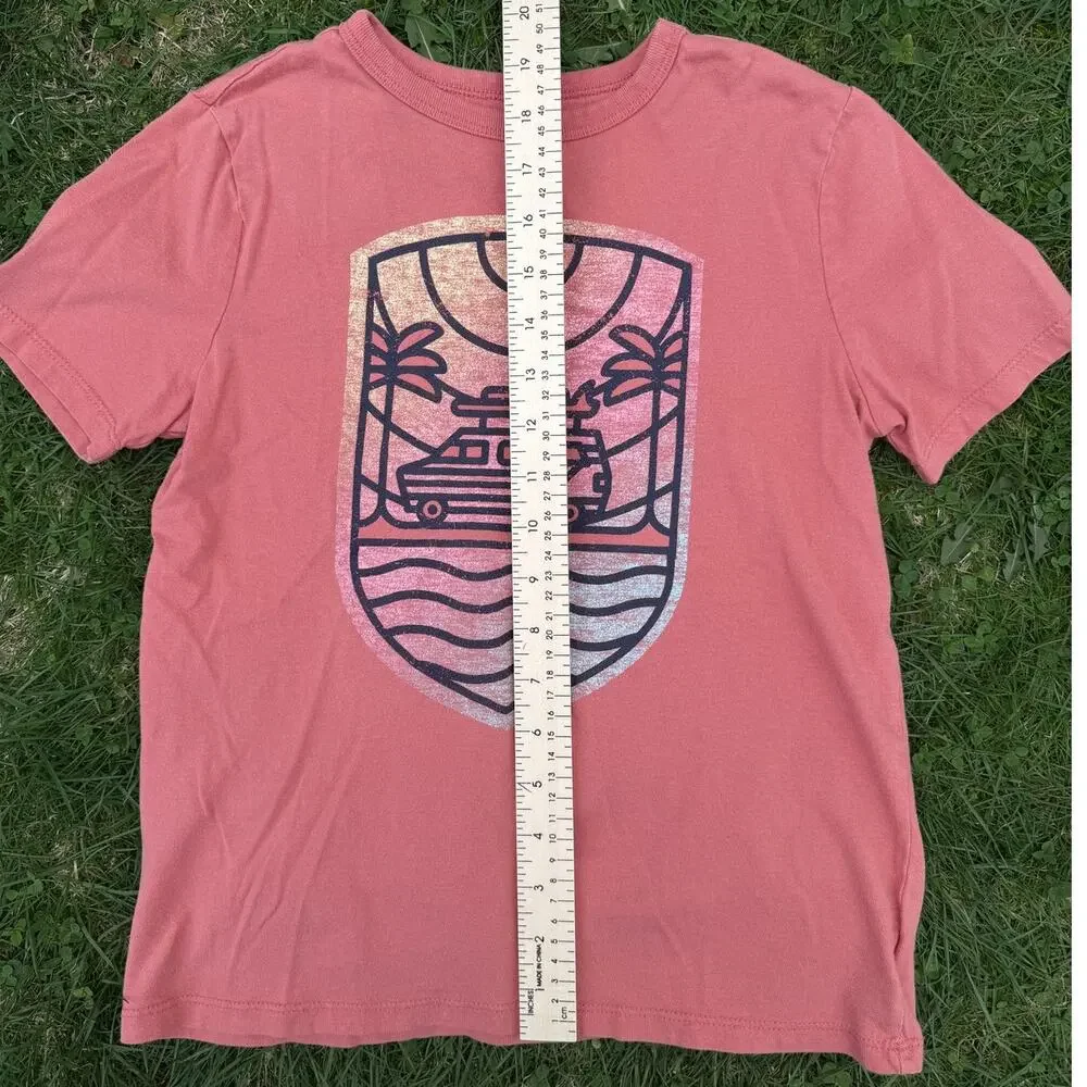 GAP Kids Graphic Tee Size M 8-9 Coral Surf Van Shirt Organic Cotton– Sz. M (8-9)